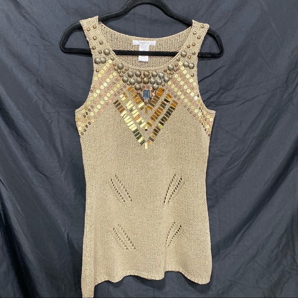 Vertigo Paris Embellished Tank Sweater M